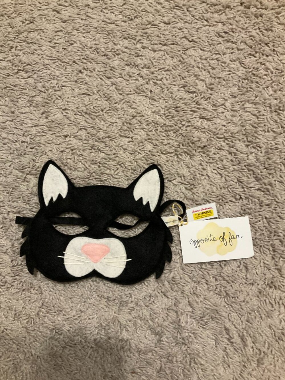 Hanna Andersson cat face mask.